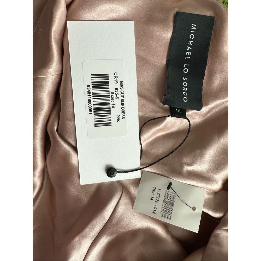 NWT MICHAEL LO SORDO Silk-satin gown PINK UK 14 / US 10 $740 - Picture 14 of 14